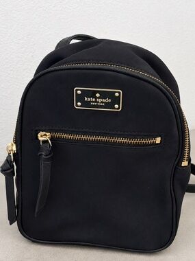 kate spade | Bags | Kate Spade Black Pebbled Backpack  display picture 2